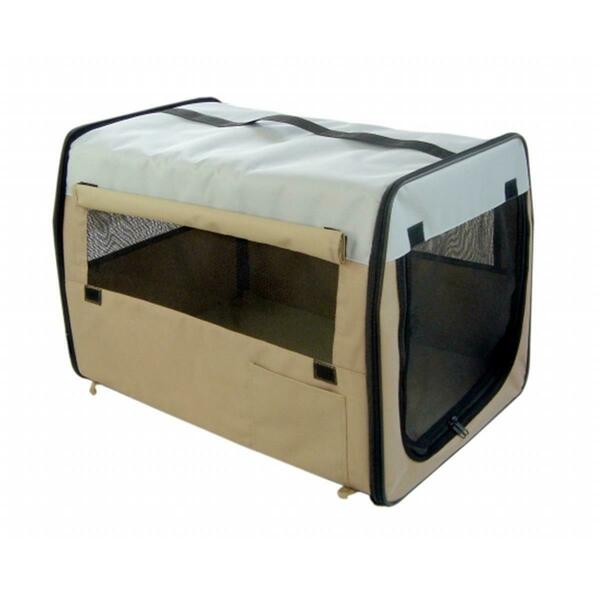 Petpurifiers Kahki Folding Zippered Easy Pet Crate - XL PE117141